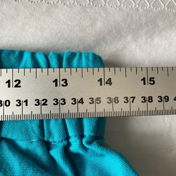 Jessica Simpson Women's Aqua Denim Beach Shorts Elastic Waist Drawstring Size 26 - Picture 9 of 12